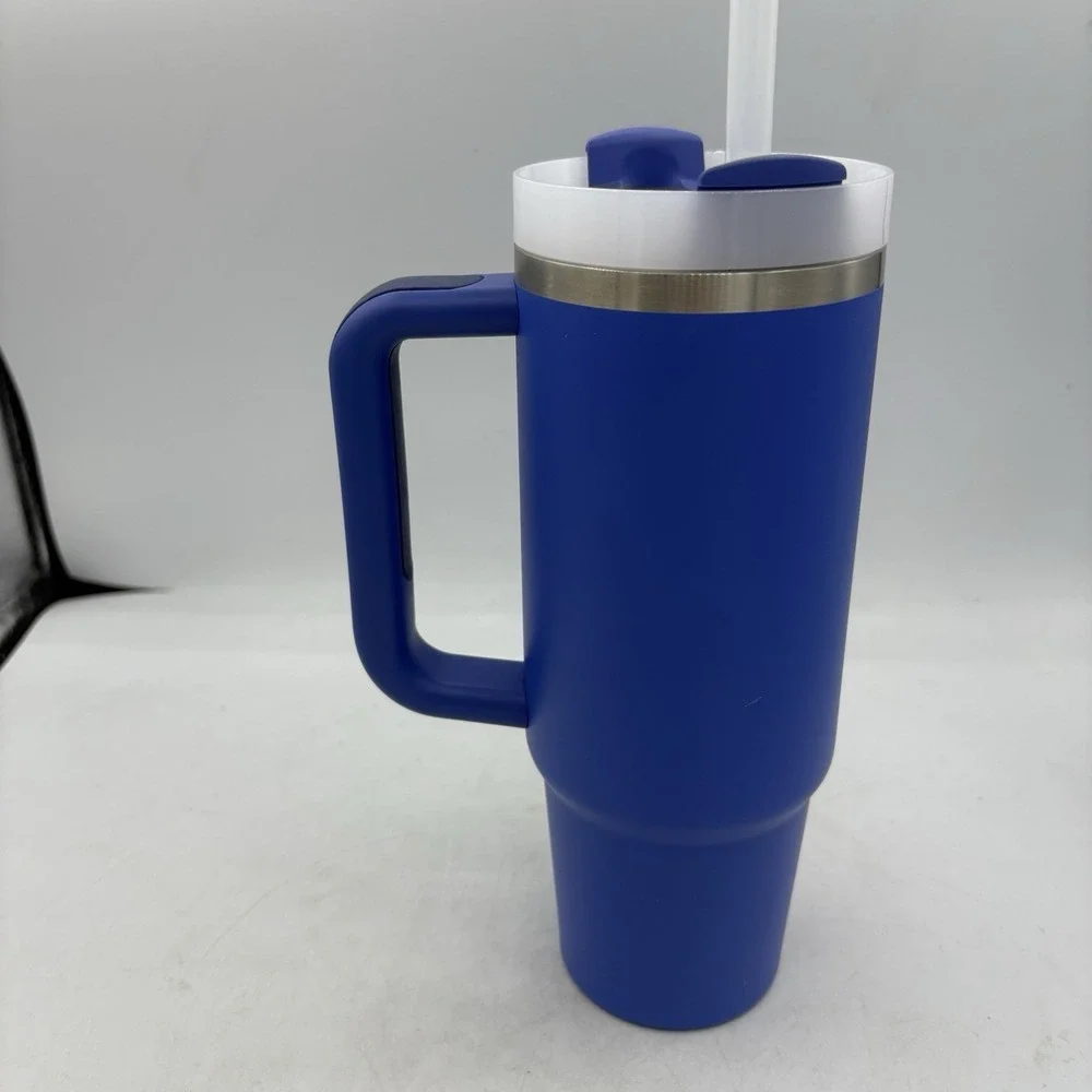 Stanley Quencher H2.0 Tumbler Travel Mug Hot & Cold 30 oz Iris Blue w Lid Straw - Picture 5 of 9